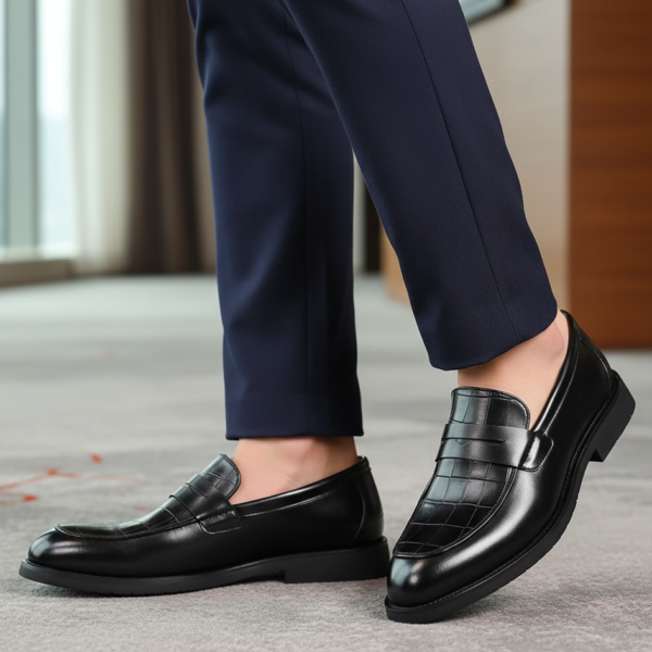 CHAUSSURE EN CUIR NOIR